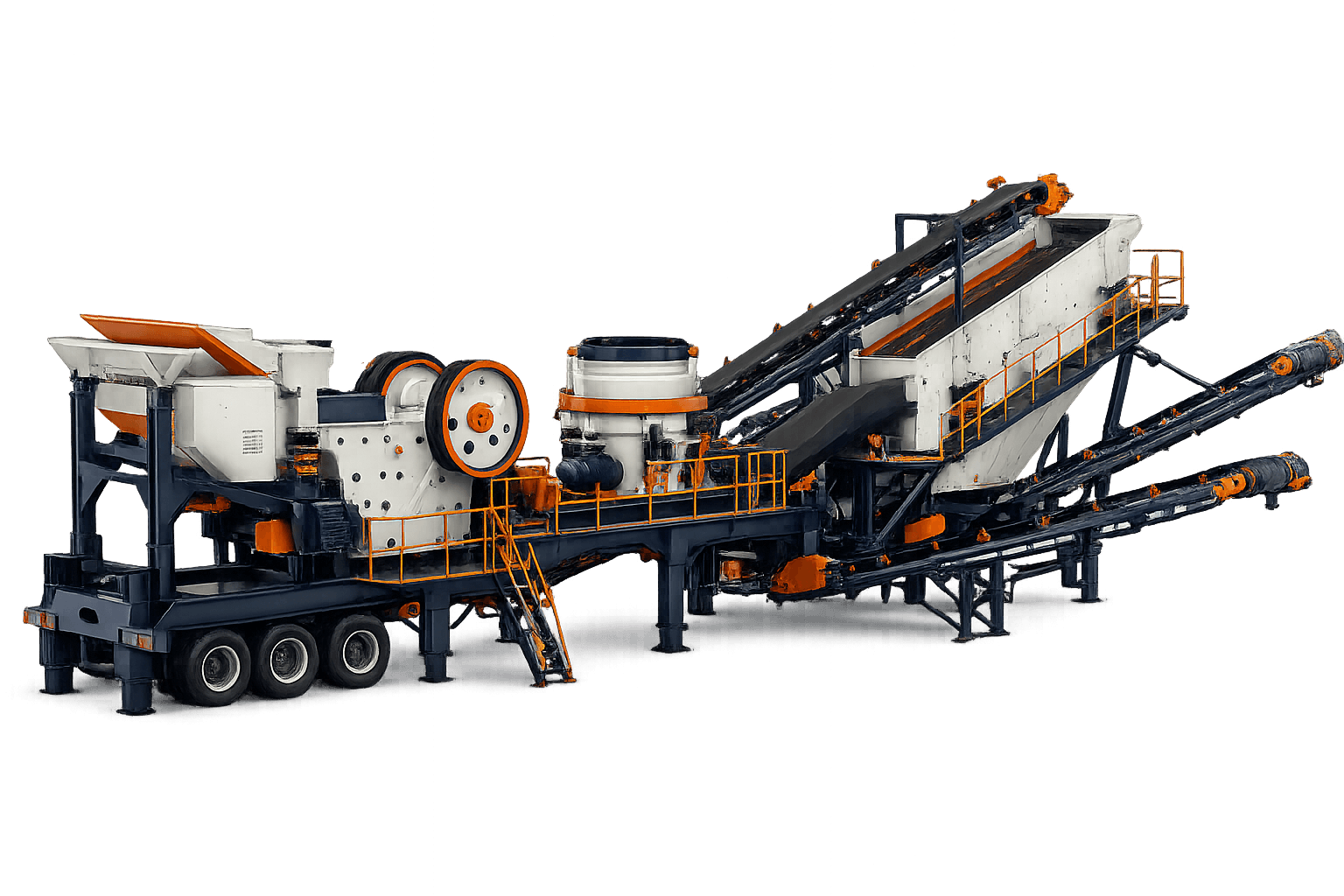 Complete mobile crushing and screening plant product view