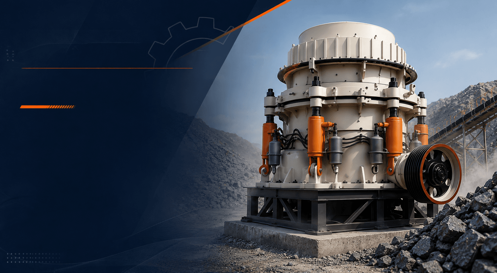 Pithal cone crusher operating in a quarry crushing plant