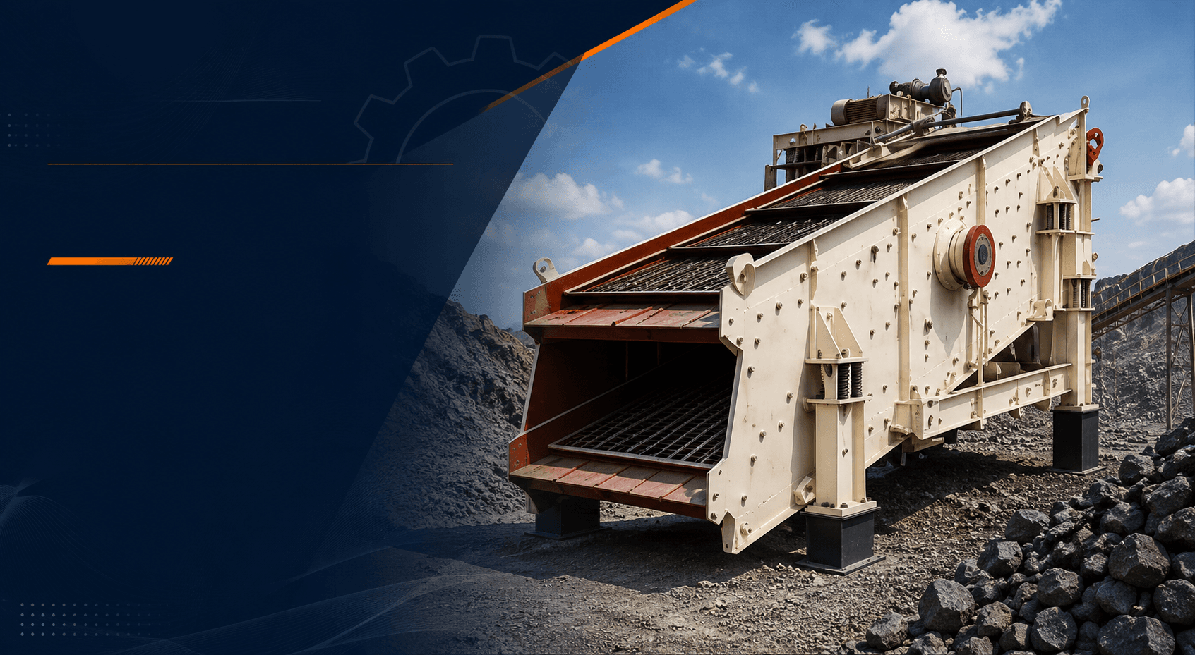 Pithal vibrating screen in a crushing and screening plant