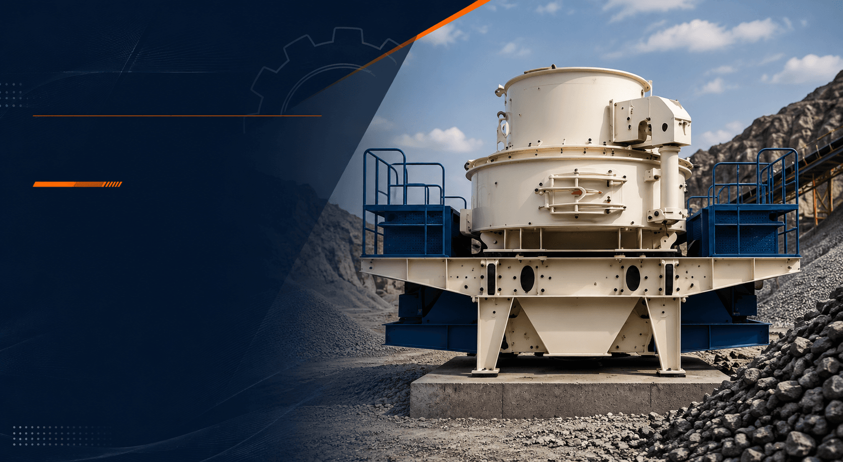Pithal VSI crusher operating in an aggregate plant