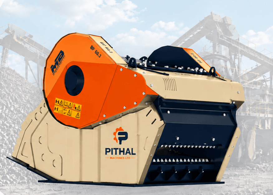 Prime Bucket Crusher excavator attachment system