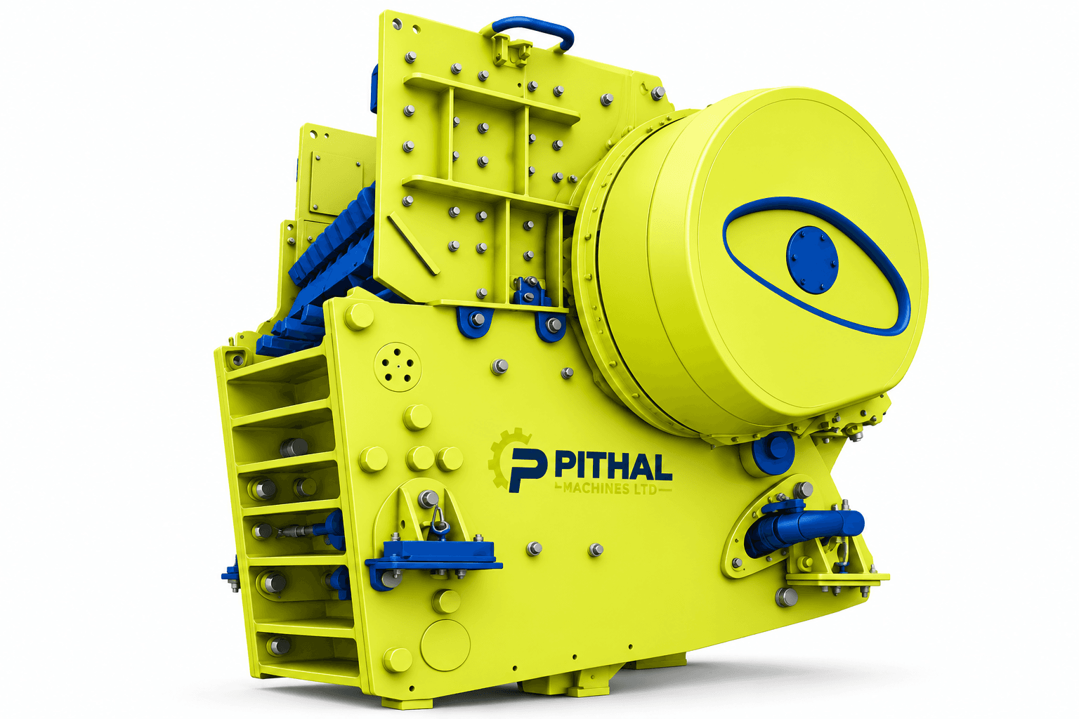 Crusher machine with technical part callouts