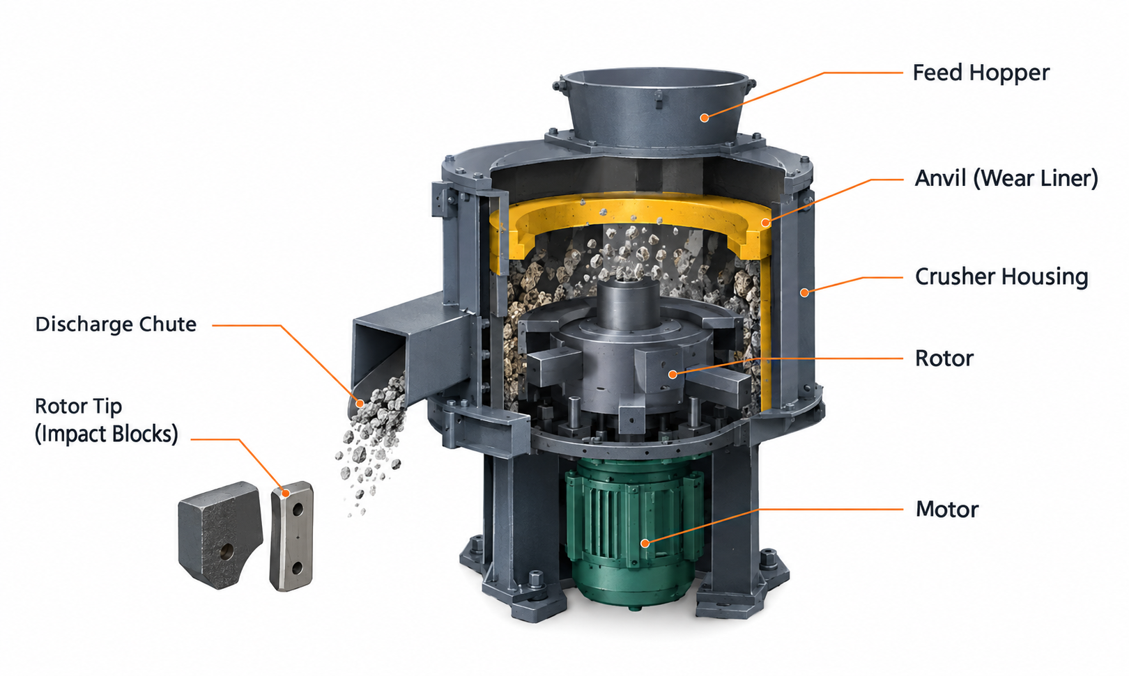vsi crusher diagram explaination